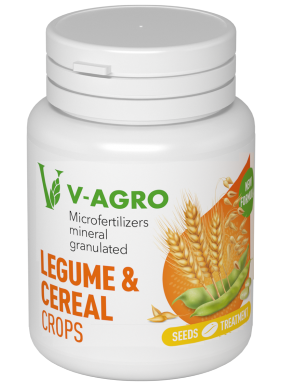 Micro mineral fertilizer V-AGRO for cereal and legumes crops for seeds treatment