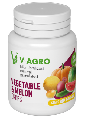 Micro mineral fertilizer V-AGRO for vegetable and gourds for seeds treatment