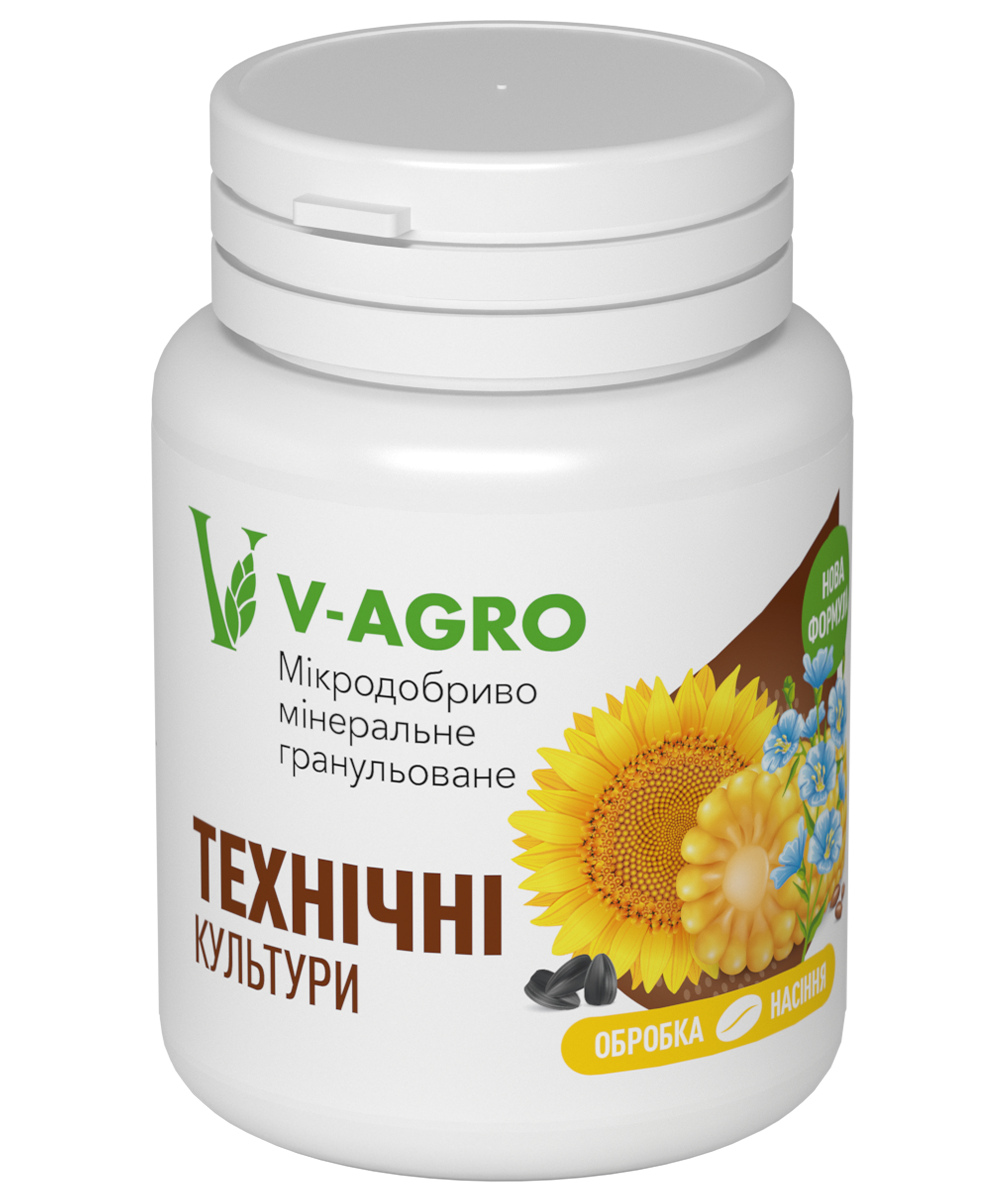 Мікродобриво V-AGRO для обробки насіння технічних культур